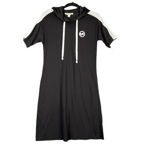 Michael Kors Logo Tee Shirt Hoodie Athleisure Mini Dress Women's Size S